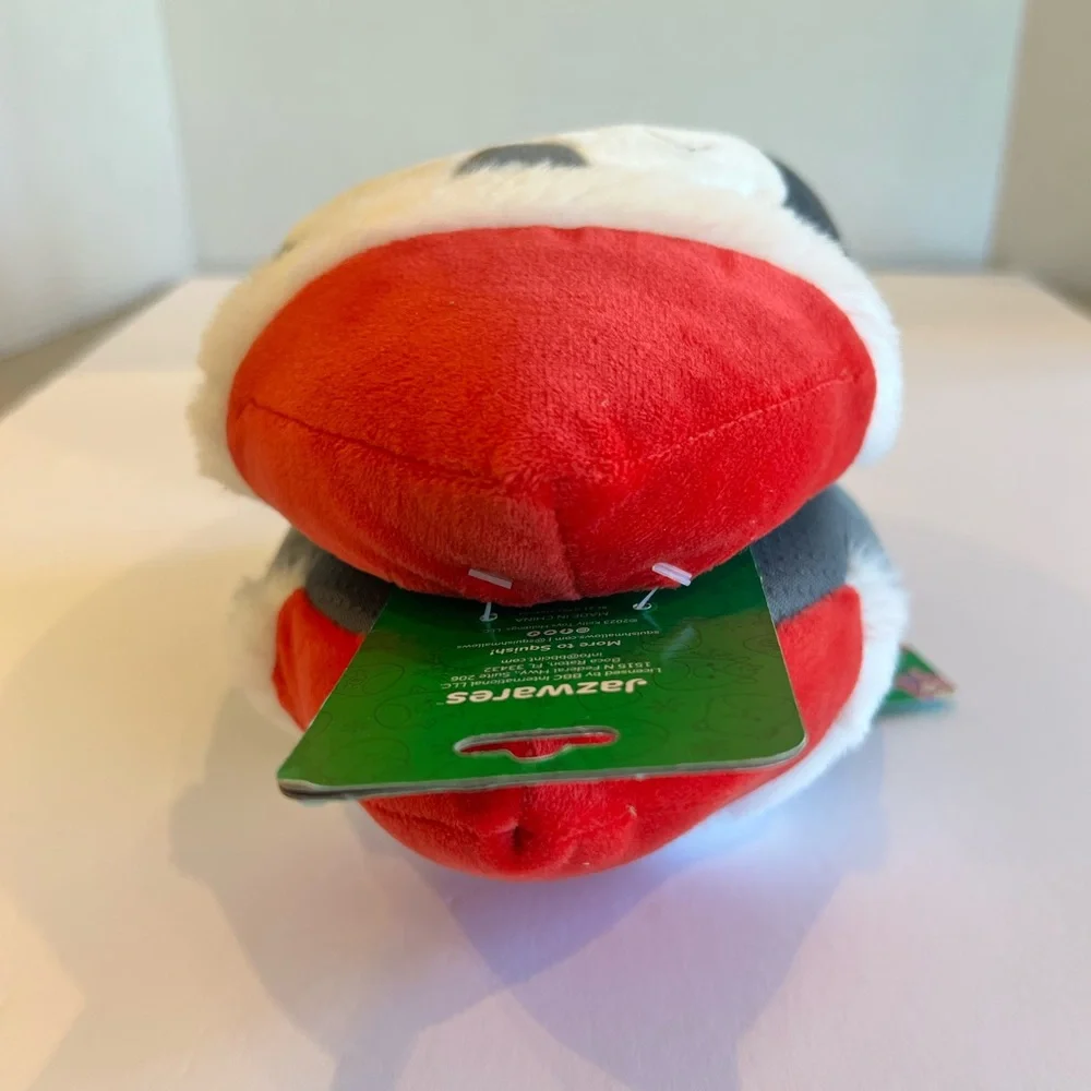 Kids Squishmallows Luna Slipper Penguin Red Santa Hat Sz 13-1 Holiday Christmas